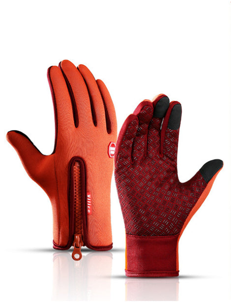 Orange Pebble sky blue waterproof touchscreen motorcycle riding gloves in size S 25