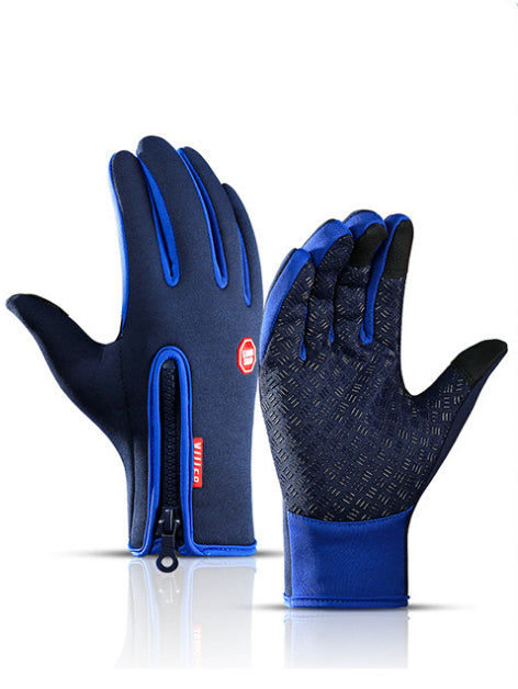 Orange Pebble sky blue waterproof touchscreen motorcycle riding gloves in size S 21