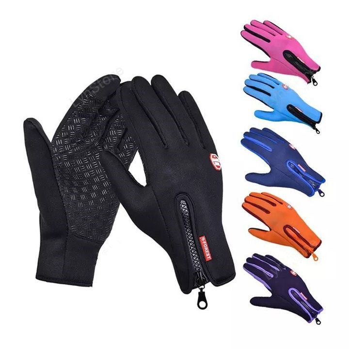 Orange Pebble sky blue waterproof touchscreen motorcycle riding gloves in size S 5