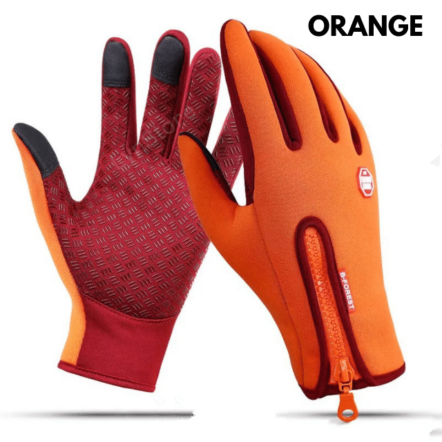 Orange Pebble sky blue waterproof touchscreen motorcycle riding gloves in size S 11