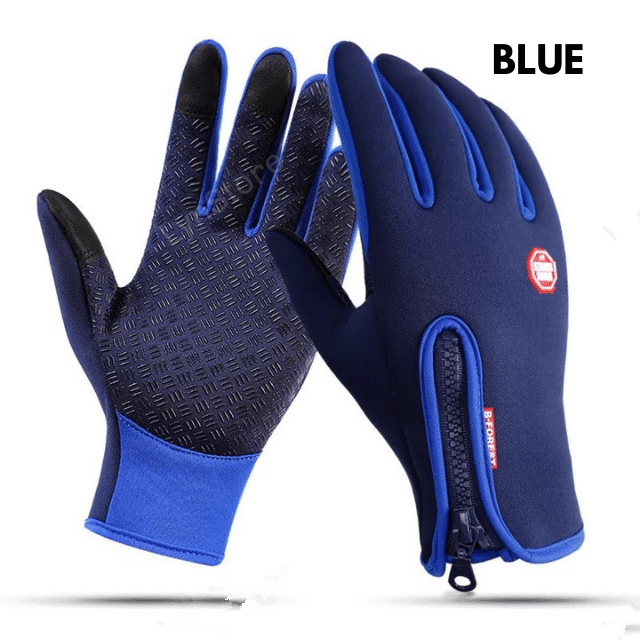 Orange Pebble sky blue waterproof touchscreen motorcycle riding gloves in size S 18