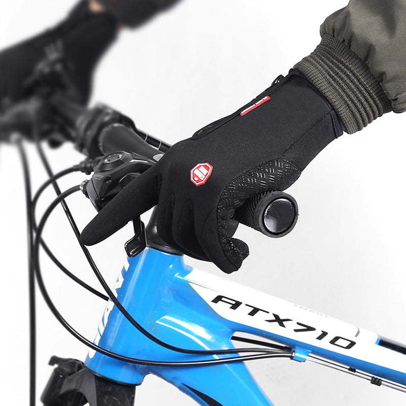 Orange Pebble sky blue waterproof touchscreen motorcycle riding gloves in size S 3