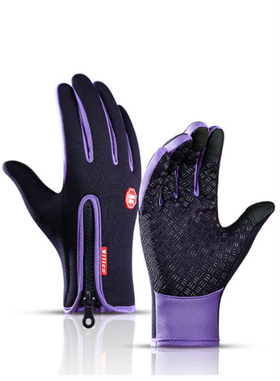 Orange Pebble sky blue waterproof touchscreen motorcycle riding gloves in size S 17