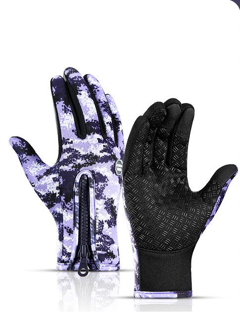 Orange Pebble sky blue waterproof touchscreen motorcycle riding gloves in size S 16